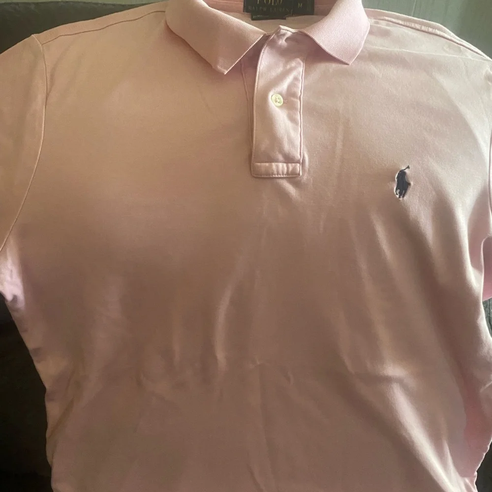 Polo by Ralph Lauren Light Pink Classic Fit Polo with Navy Pony